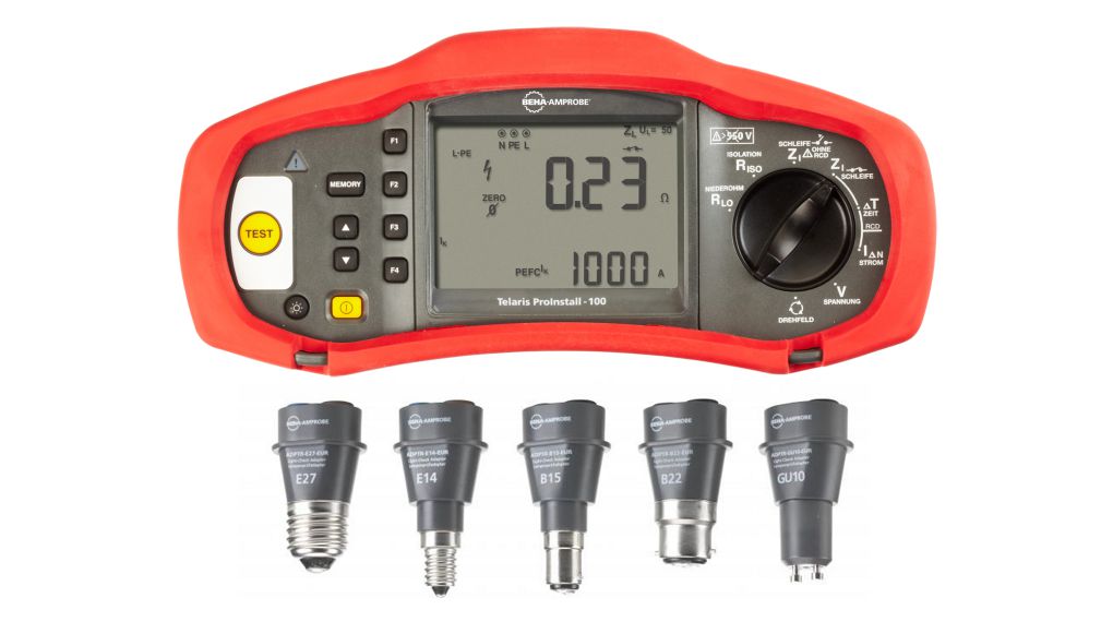 Tester instalacji Telaris ProInstall-100 + zestaw adaptera do testerów świetlnych 1GOhm ±5 % IP40